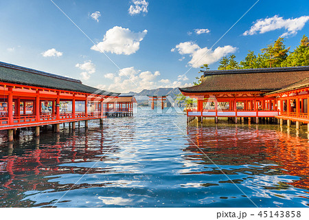 Miyajima, Hiroshima, Japan at Itsukushima Shrine 45143858