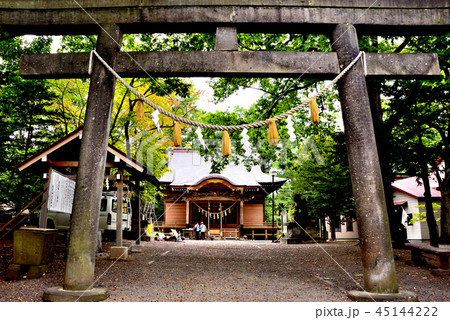 札幌市相馬神社の鳥居の写真素材