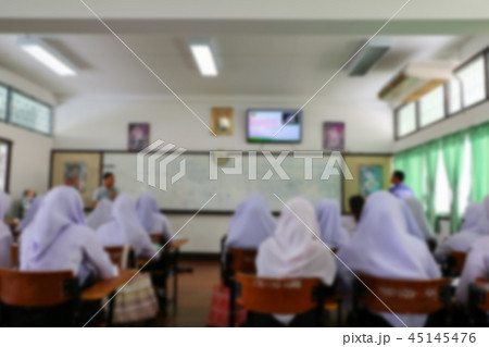 blurred of student  Muslims and teacher  45145476