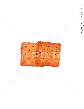 cookies bread square two on white background cookies bread square two on white background 45145483