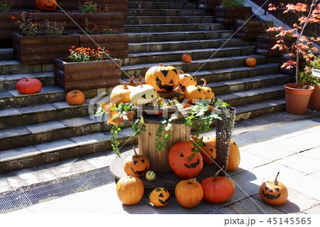 ハロウィンのカボチャ ハロウィンのカボチャ 45145565