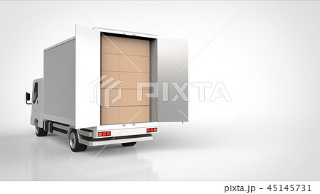 トラック 荷台 左のイラスト素材
