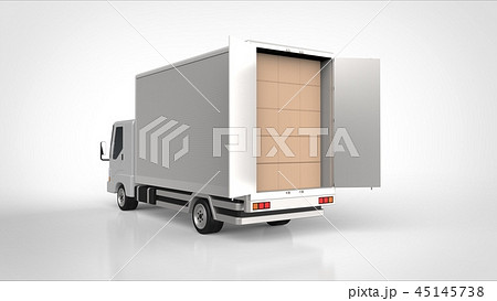 トラック 荷台のイラスト素材