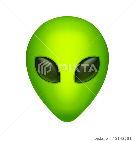 Green Alien Front Viewのイラスト素材