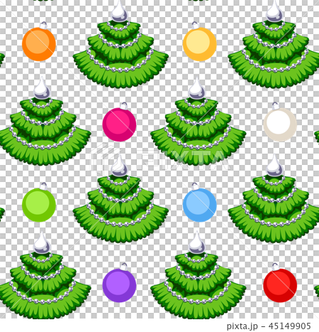 Christmas Seamless Pattern with Tree Isolated - Stock Illustration ...