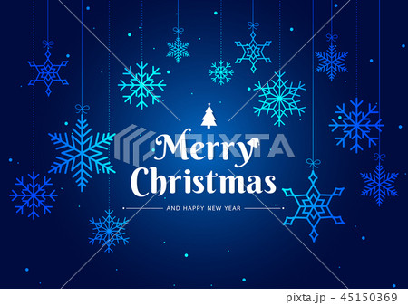 Snowflake Christmas background 45150369