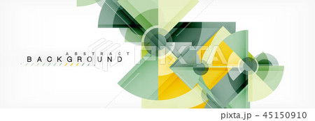 Triangles and circle geometric background 45150910