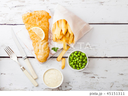 Traditional British Fish and Chips tartar sauce Traditional British Fish and Chips tartar sauce 45151311