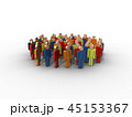Group of people, 3D rendering 45153367
