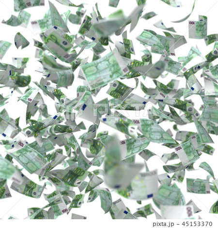 Falling Money one hundred Euro Bills 45153370