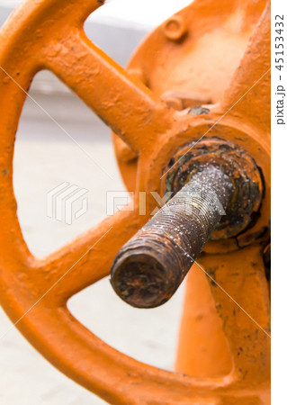orange big valve part of the gas pipeline system orange big valve part of the gas pipeline system 45153432