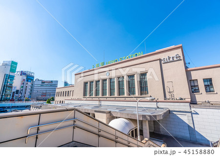 秋晴れの上野周辺の都市風景 45158880