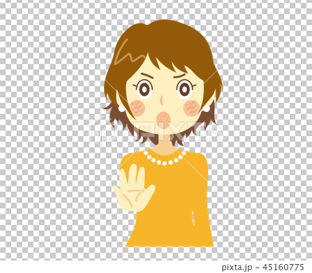 Warning woman 45160775