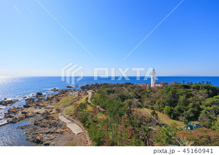 南房総市白浜町野島崎灯台付近を空撮 45160941