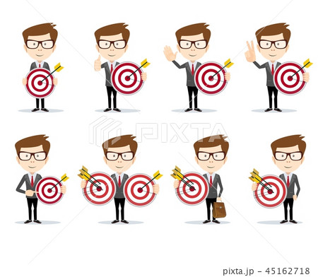 Success. man with a target. Concept business vector illustration Success. man with a target. Concept business vector illustration 45162718