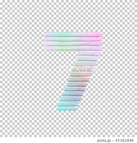 Seven watercolor illustrations of numbers Seven watercolor illustrations of numbers 45162846