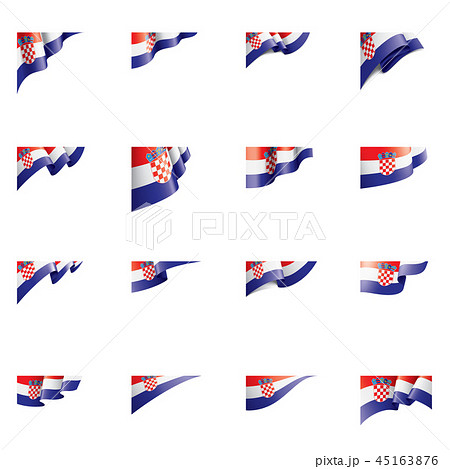 Croatia flag, vector illustration on a white background Croatia flag, vector illustration on a white background 45163876