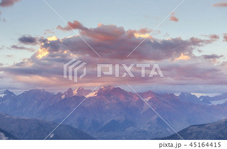 Fantastic snow-capped mountains 45164415