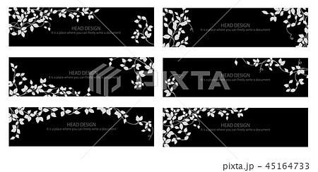 植物のヘッダーデザイン のイラスト素材