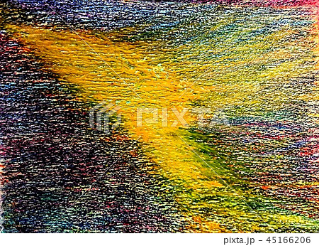 抽象画 光 天使 神 鳥 火の鳥 神秘 希望 クレヨンのイラスト素材