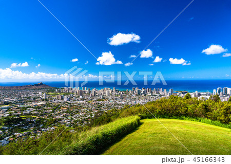 《ハワイ》ホノルルのパノラマ風景・タンタラスの丘より 《ハワイ》ホノルルのパノラマ風景・タンタラスの丘より 45166343