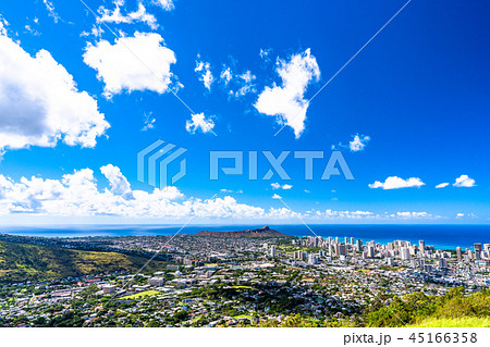 《ハワイ》ホノルルのパノラマ風景・タンタラスの丘より 《ハワイ》ホノルルのパノラマ風景・タンタラスの丘より 45166358