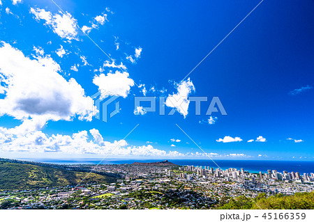 《ハワイ》ホノルルのパノラマ風景・タンタラスの丘より 《ハワイ》ホノルルのパノラマ風景・タンタラスの丘より 45166359