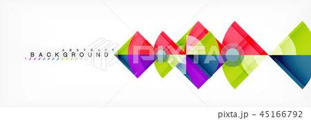 Triangles and circle geometric background 45166792