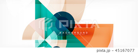 Trendy circles composition geometric background 45167077