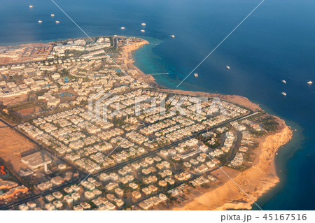 Sharm El Sheikh aerial view from airplane 45167516