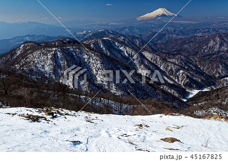 丹沢・塔ノ岳から見る富士山と鍋割山稜 45167825