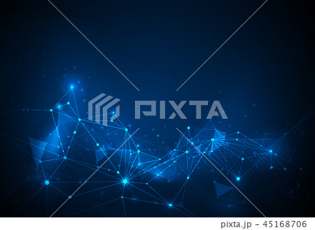 Vector illustration technology on blue background 45168706