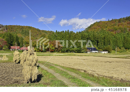 秋　骨寺村荘園遺跡地区と栗駒山 45168978
