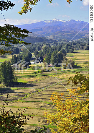 秋　骨寺村荘園遺跡地区と栗駒山 45168986