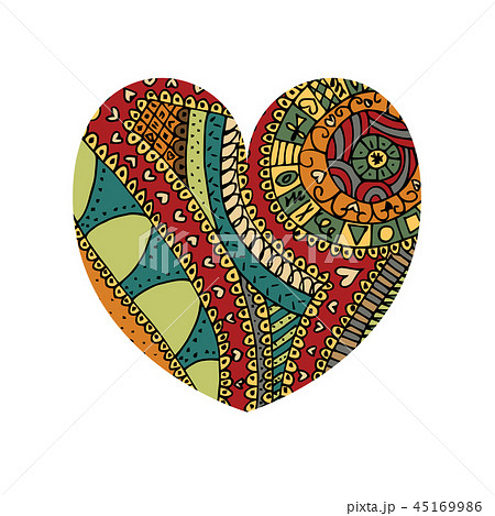Shape of heart tangle pattern. 45169986