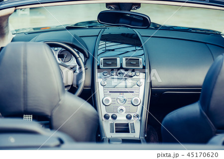 Driver's seat in the car with a modern interior 45170620