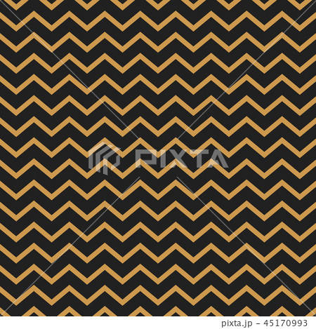 Chevron vector seamless pattern background gold thin lines on black. 45170993