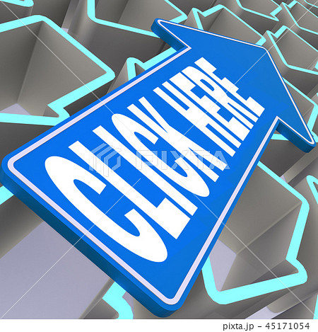 Click here word with blue arrow 45171054
