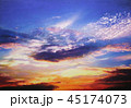 夕焼け空の風景絵画 45174073