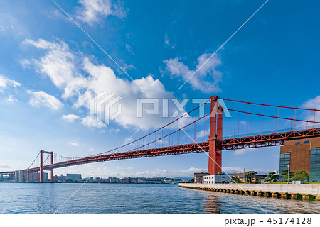 早朝の若戸大橋【福岡県北九州市】 早朝の若戸大橋【福岡県北九州市】 45174128