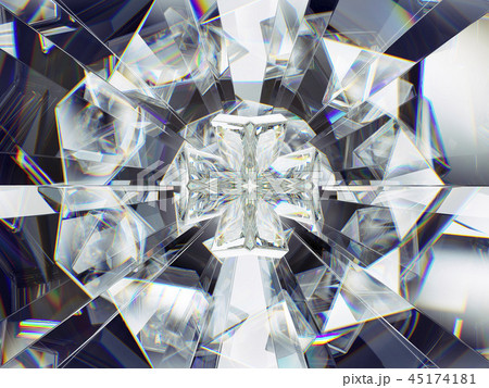 diamond structure extreme closeup and kaleidoscope 45174181