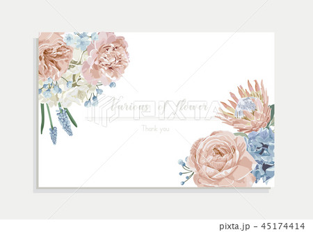 Floral wedding invitation card and vector greeting 45174414