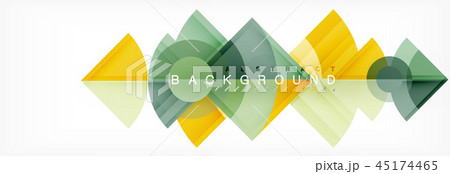 Triangles and circle geometric background 45174465