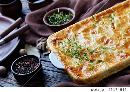 Chicken Pot Pie in a dish 45174615