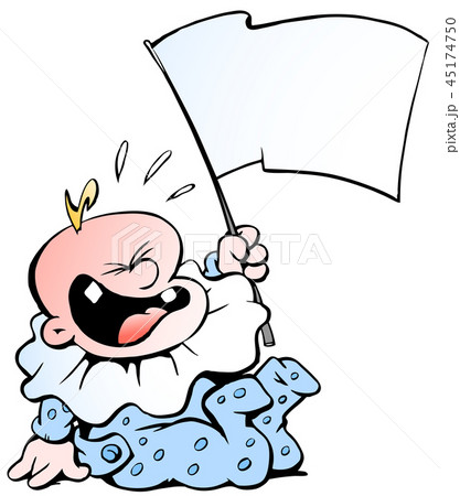 Hysterically screaming Baby Boy 45174750