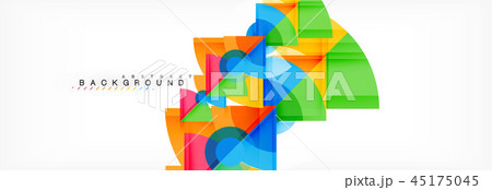 Triangles and circle geometric background 45175045