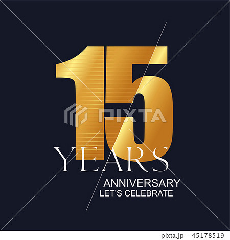 15 years anniversary vector icon, symbol, logo 45178519