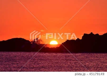 鼠ヶ関灯台の夕日 鼠ヶ関灯台の夕日 45179149