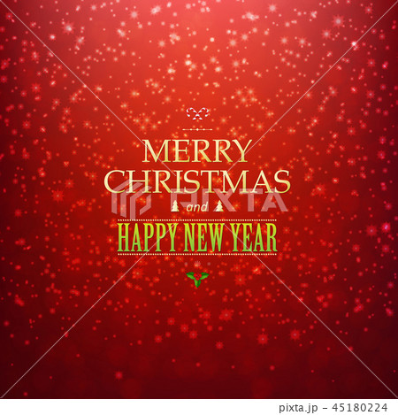 Red Christmas Bokeh Card 45180224