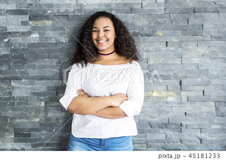 young pretty african-american girl posing young pretty african-american girl posing 45181233